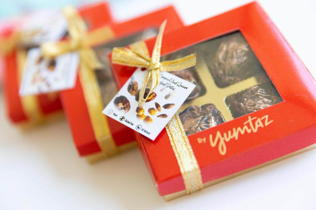 Gift option with 24 Salted Caramel and Quinoa Stuffed Medjool Dates